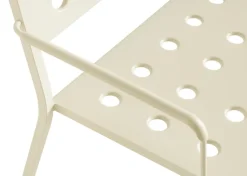 Banco Balcony Lounge con reposabrazos 121,5×69 cm, Beige tiza