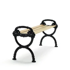 Banco Byarum, Pino impregnado, soporte negro