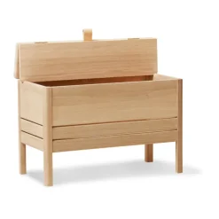 Banco con almacenamiento A Line 68 cm, Roble aceitado blanco