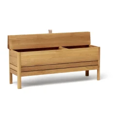 Banco con almacenamiento A Line 111 cm, Roble