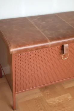 Banco con cajón Frank, Cinnamon-vintage cognac