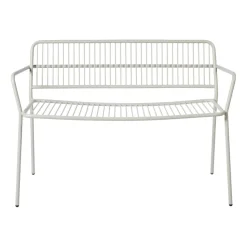 Banco con reposabrazos Eden, Beige grey