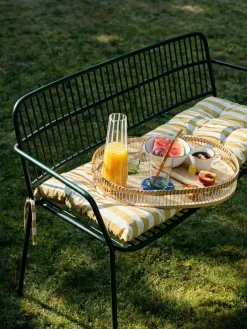 Banco con reposabrazos Eden, Forest green