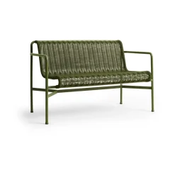 Banco con reposabrazos Palissade Cord Dining, Olive