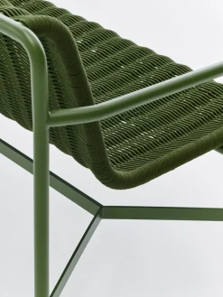 Banco con reposabrazos Palissade Cord Dining, Olive