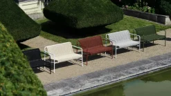 Banco con reposabrazos Palissade Cord Dining, Olive