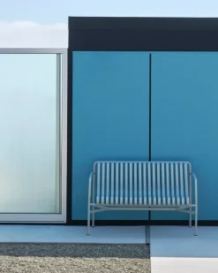 Banco con reposabrazos Palissade Dining, Sky grey