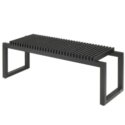 Banco Cutter 121 cm, Roble lacado en negro