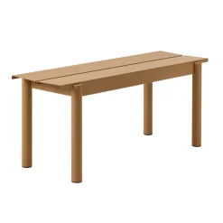 Banco de acero Linear steel bench 110 cm, Burnt orange