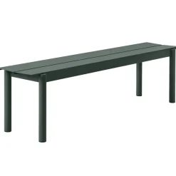 Banco de acero Linear steel bench 170 cm, Dark green