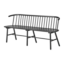 Banco de comedor VIOR, Roble lacado en negro