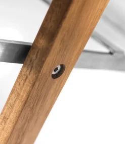 Banco de exterior M24 Lilleø, Teak-acero inoxidable