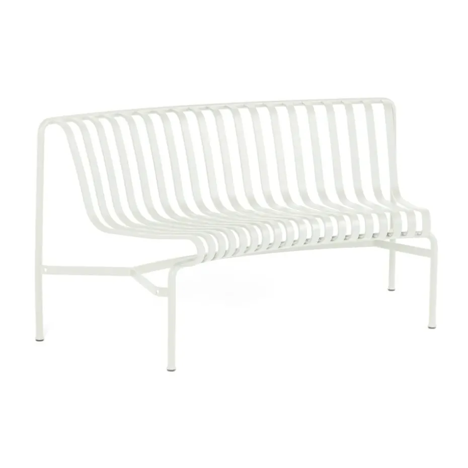 Banco de parque con respaldo curvado hacia adentro Palissade Dining, Cream white