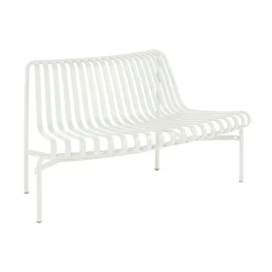 Banco de parque con respaldo curvado hacia afuera Palissade Dining, Cream white