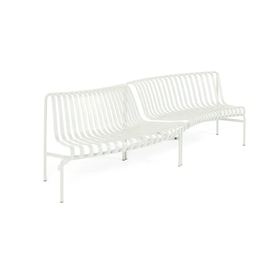 Banco de parque in-out Palissade Dining, Cream white