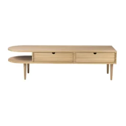 Banco F24 Radius, Oak nature lacquered 45x145 cm