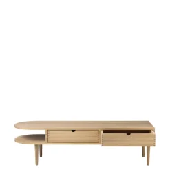 Banco F24 Radius, Oak nature lacquered 45x145 cm