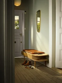 Banco F24 Radius, Oak nature lacquered 45x145 cm