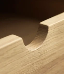 Banco F24 Radius, Oak nature lacquered 45x145 cm