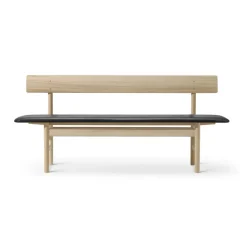 Banco Mogensen 3171, Robado pulido de roble-lær omni 301 black