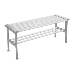 Banco Nostalgi 100 cm, Blanco-aluminio