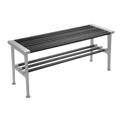 Banco Nostalgi 100 cm, Negro-aluminio