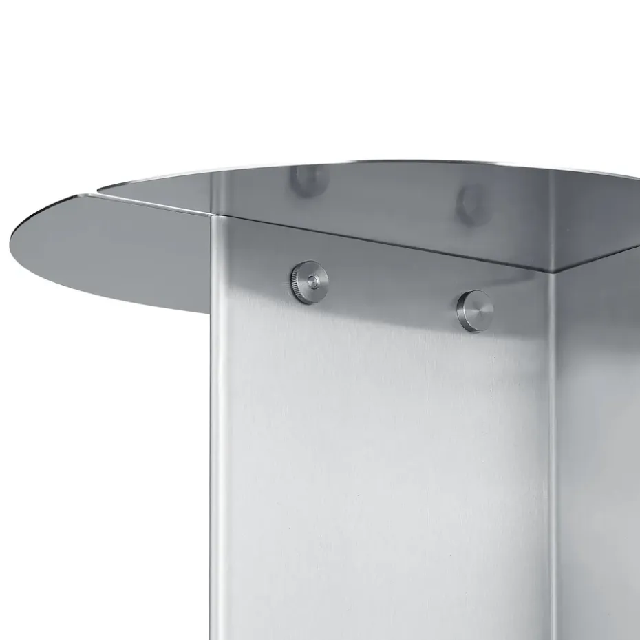 Banco ORU 80x45 cm, Acero inoxidable mate