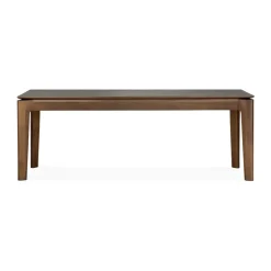 Banco para libros, Teca tintada oscura 126 cm