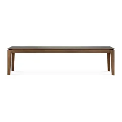 Banco para libros, Teca tintada oscura 186 cm