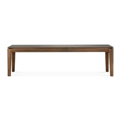 Banco para libros, Teca tintada oscura 166 cm