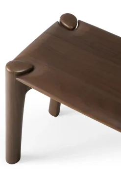 Banco PI 126x35 cm, Lackad teak brown