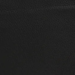 Banco Taburett, Cuero negro, base cromada, 45 cm