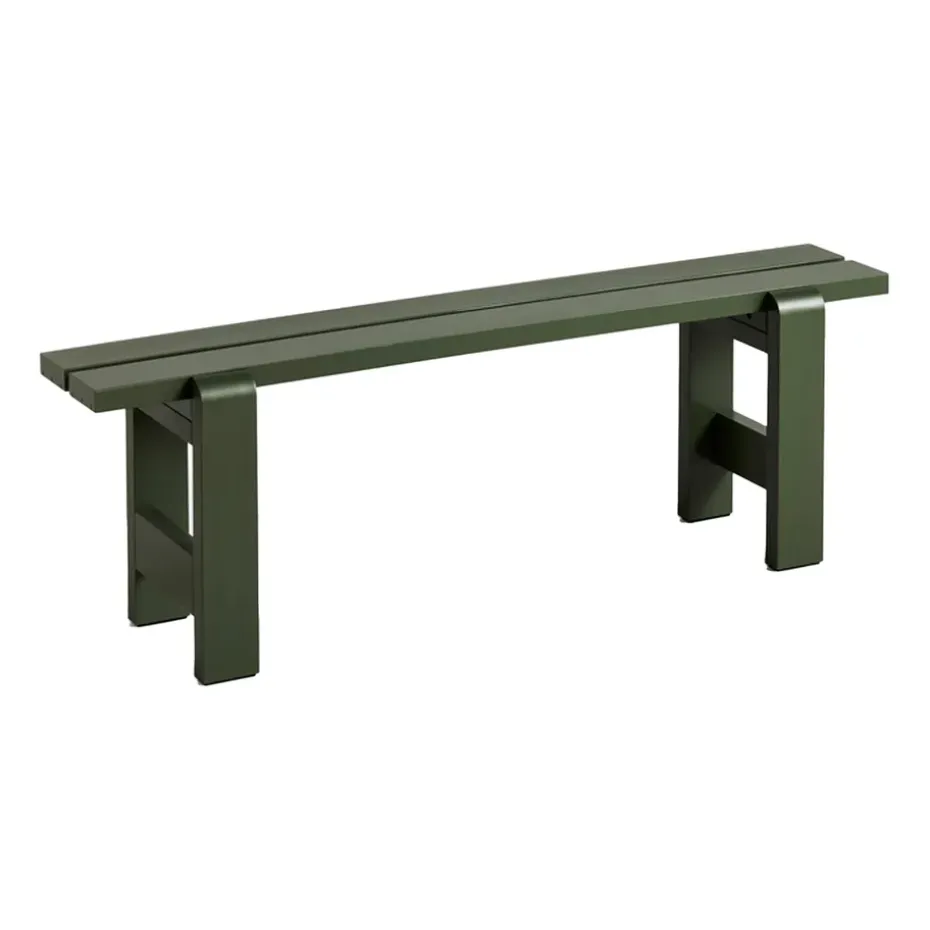 Banco Weekday 140x23 cm en pino lacado, Oliva
