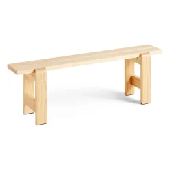 Banco Weekday 140x23 cm en pino lacado, Natural