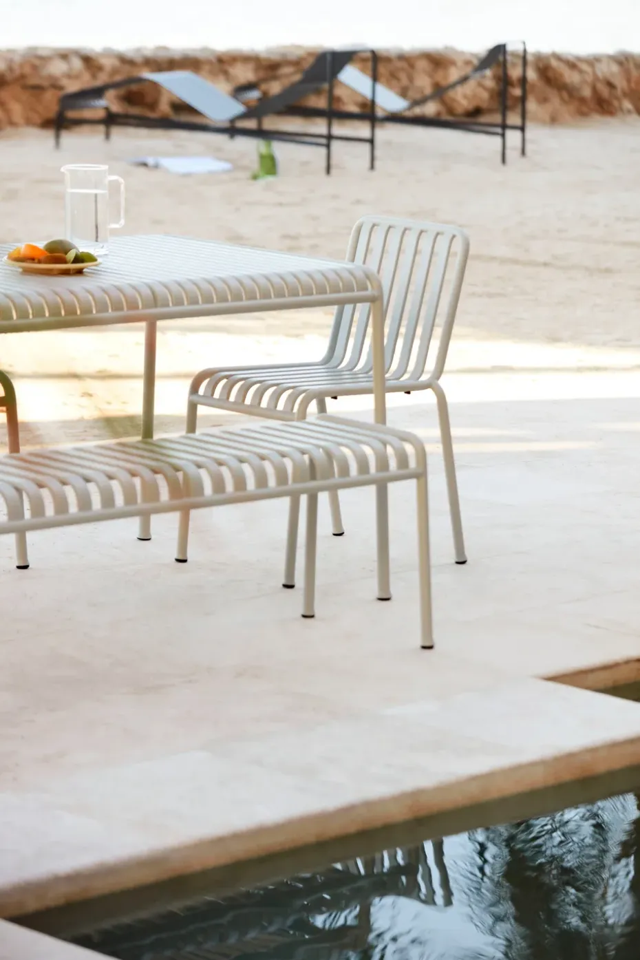 Banco 120x42 cm Palissade, Sky grey