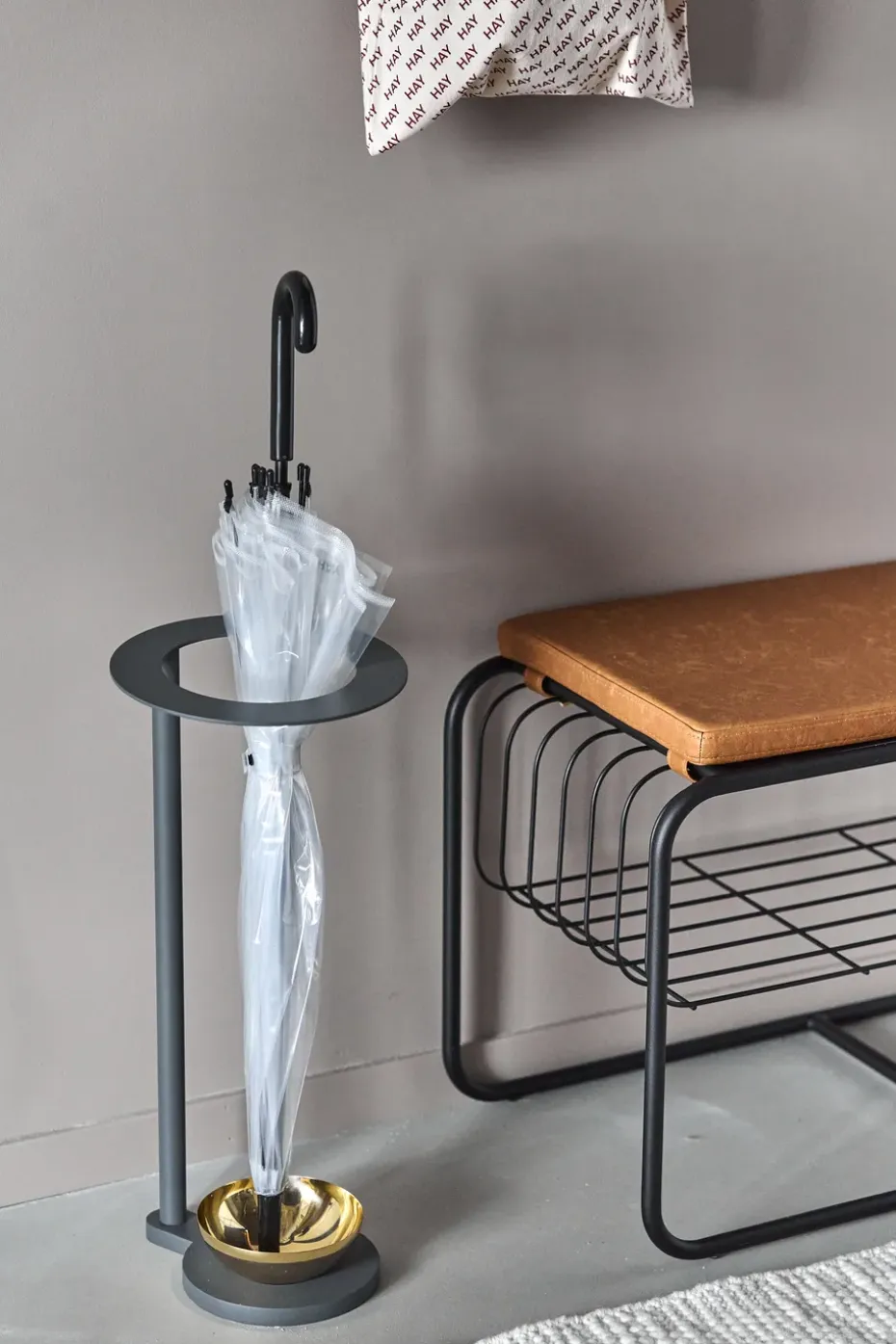 Banco/estante zapatero Nod 80x36x42 cm, Black