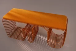 Banqueta Curva 100 cm, Amber