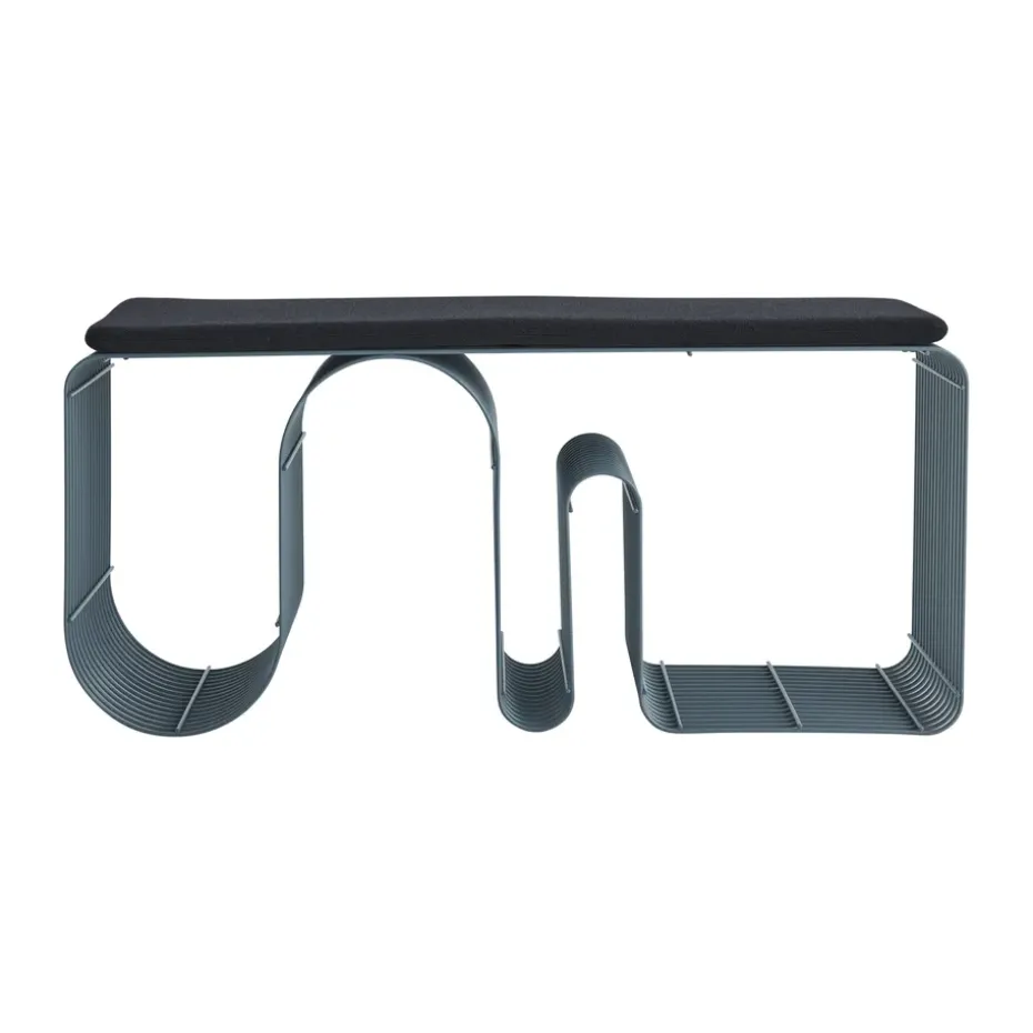 Banqueta Curva 100 cm, Dusty blue