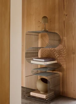 Banqueta Curva 100 cm, Dusty blue