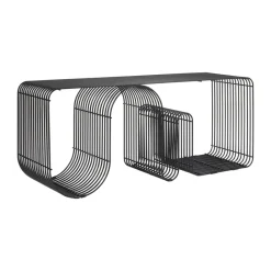 Banqueta Curva 100 cm, Negro