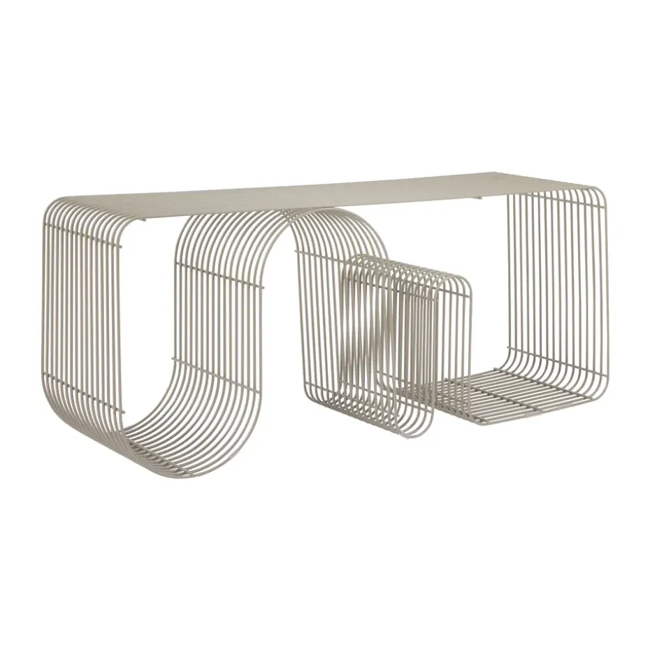 Banqueta Curva 100 cm, Taupe