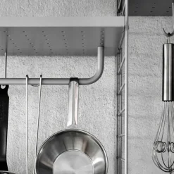 Barra de colgar String, Negro, 78 cm