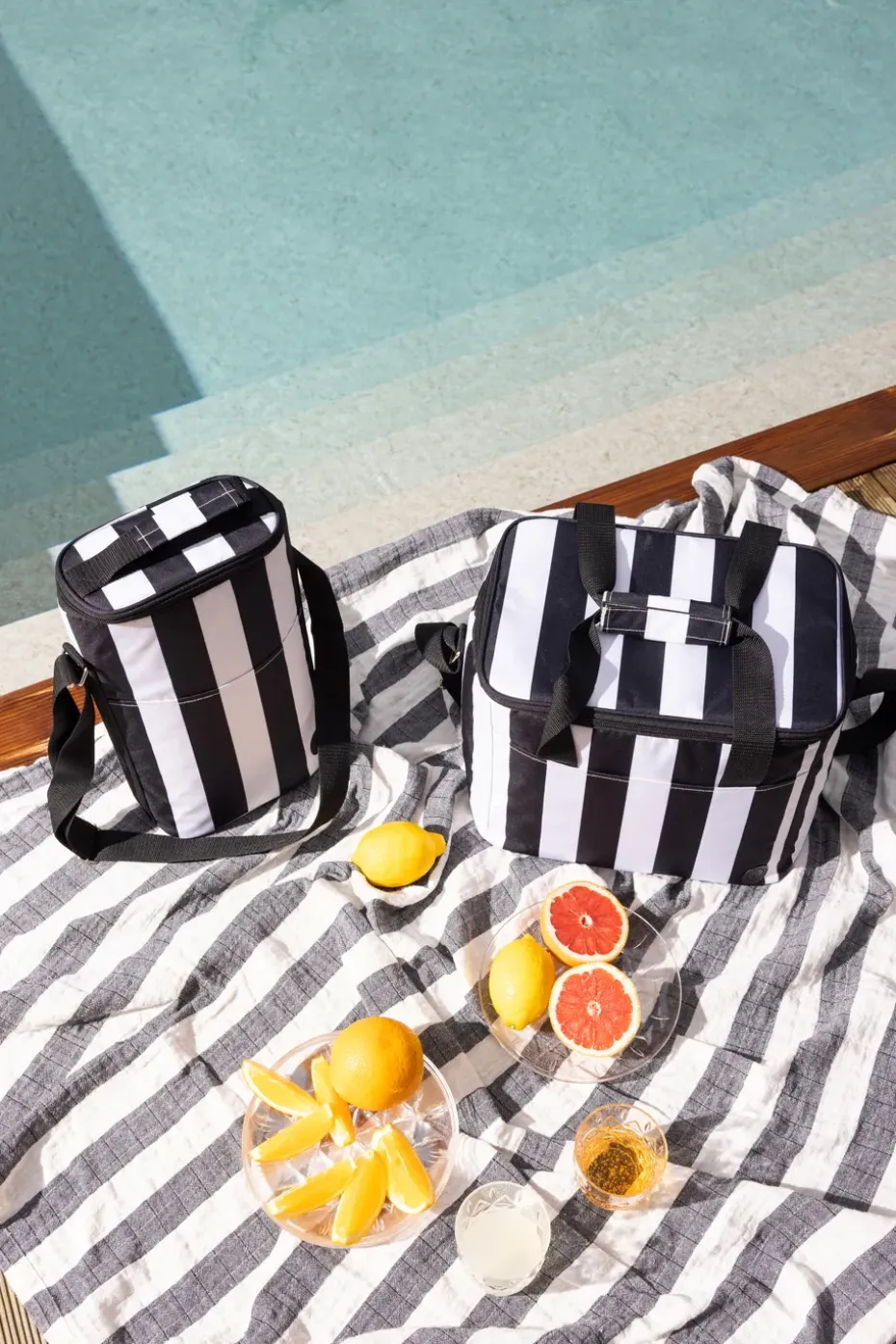 Bolsa refrigeración City alta 9 L, Negro-blanco