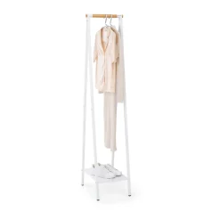 Burro para ropa Linn perchero compacto, Blanco