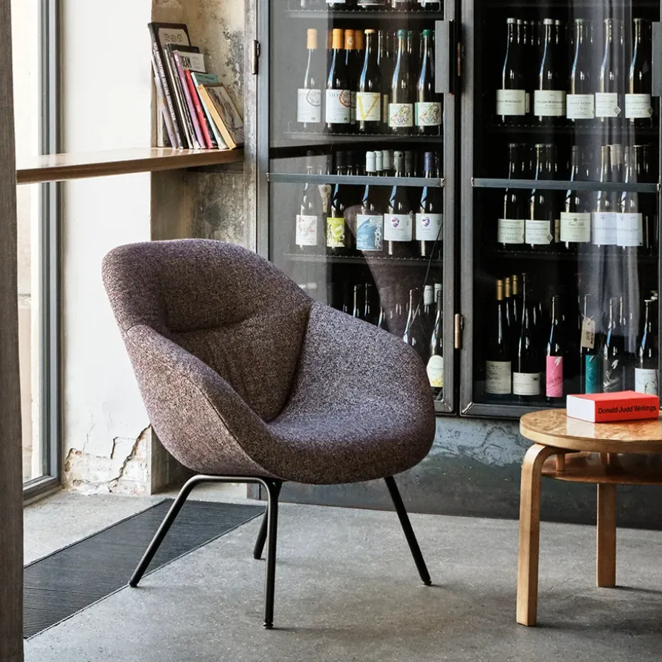 Butaca About a Lounge 87 Soft, Sense black-svart bastidor de acero