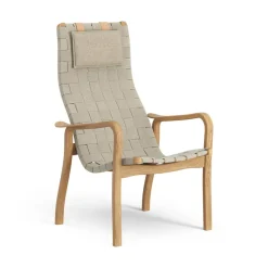 Butaca alto Primo con cojín para cuello roble aceitado, natural