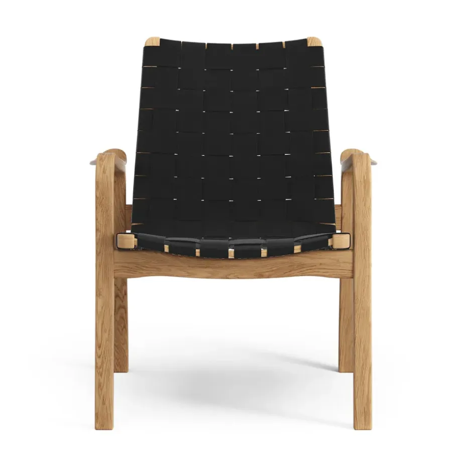Butaca bajo Primo roble aceitado, negro