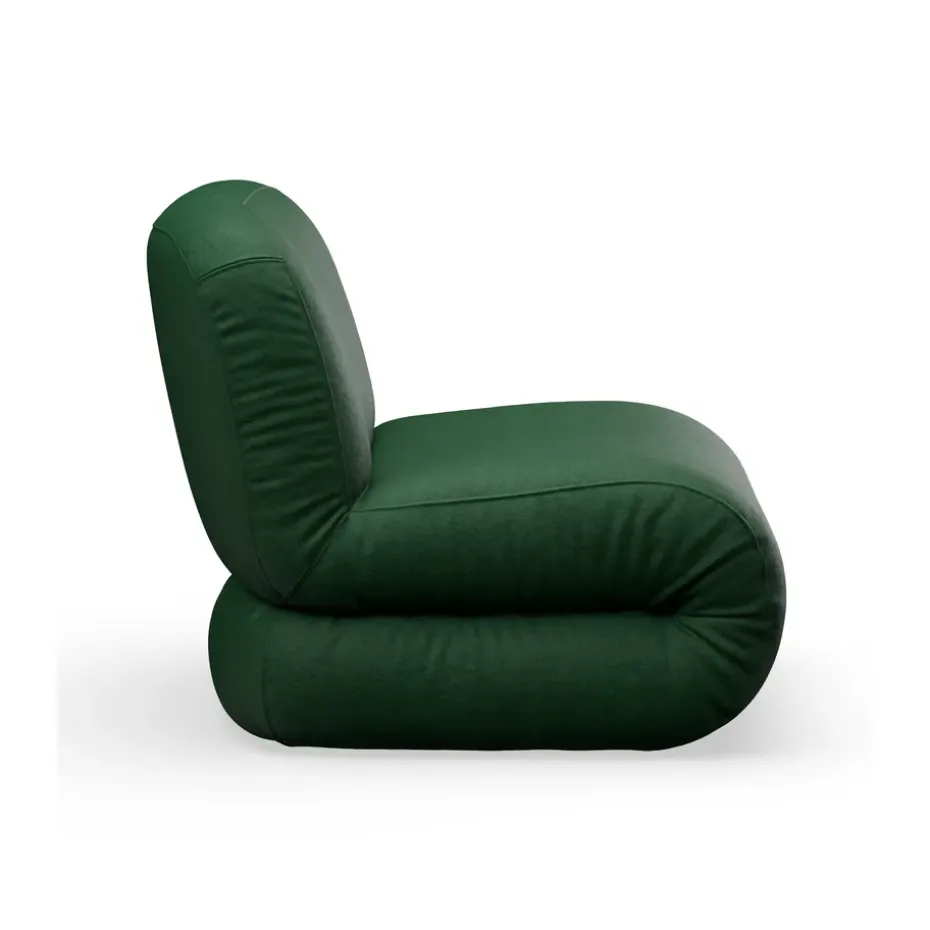 Butaca BAU, Divina melange-verde oscuro, recto