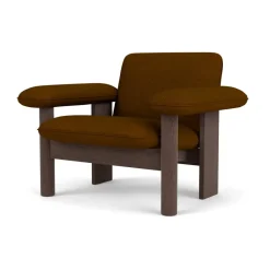 Butaca Brasilia low back, Dark oak-Baru 0450