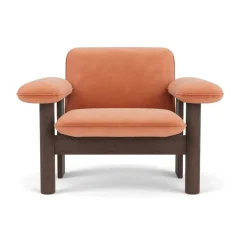 Butaca Brasilia low back, Dark oak-Avalon 012